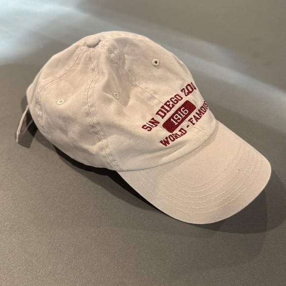 San Diego Zoo 1916 Baseball Gray Adjustable Hat Summer Vacation Travel - Picture 3 of 7